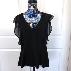 Express Top with Sheer Sleeves